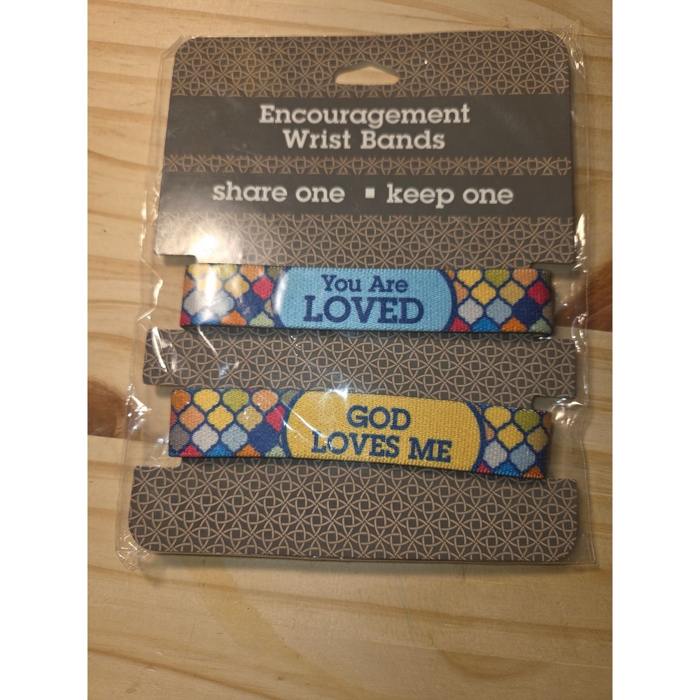 DaySpring Encouragement Wrist Bands 2 Pack You Are Loved God Loves Me 36982